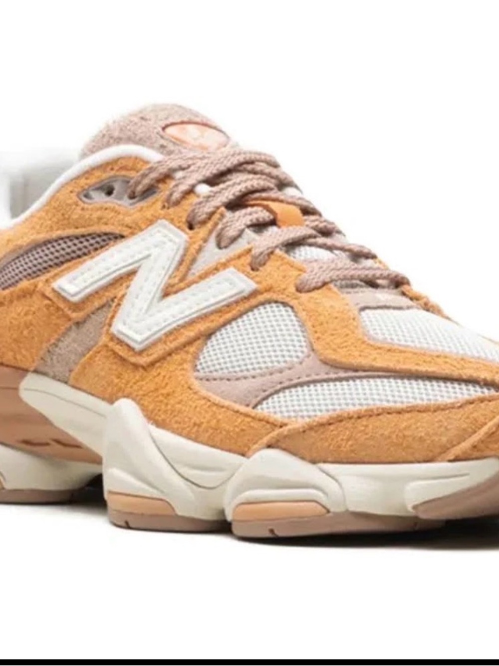 New Balance Women’s 9060 Sneaker in Brown and Orange-Tan - Picture 2 of 5